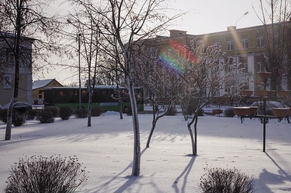 #mediapolesye #медиаполесье #снег #palesse #rainbow #snow #winter #вясёлка #беларусь #belarus #luninets