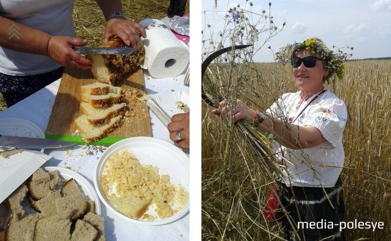 Сялянскі пачастунак.      Іна Дзямід на свяце ўраджаю