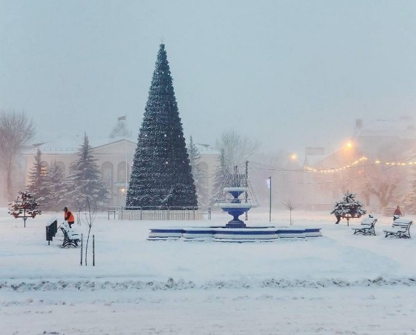 #belarus #winter #wintertime #morning #snow #snowfall #snowstorm