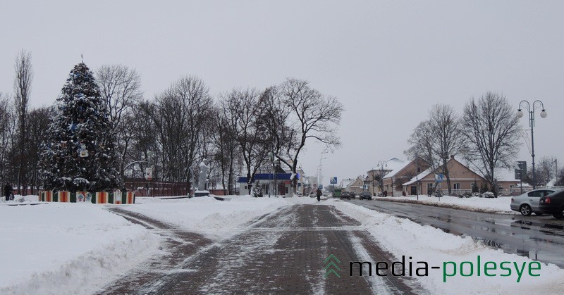 К ели на площади Ленина можно подойти по дорожкам