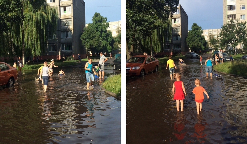 Детям ливень в радость. Улица Телефонная