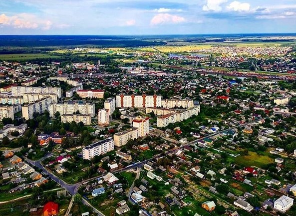 Красота Лунинца с высоты полёта