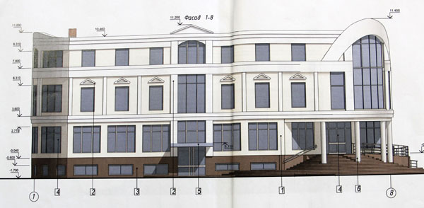 Проект торгово-делового центра на улице Белова.Фото www.p-v.by