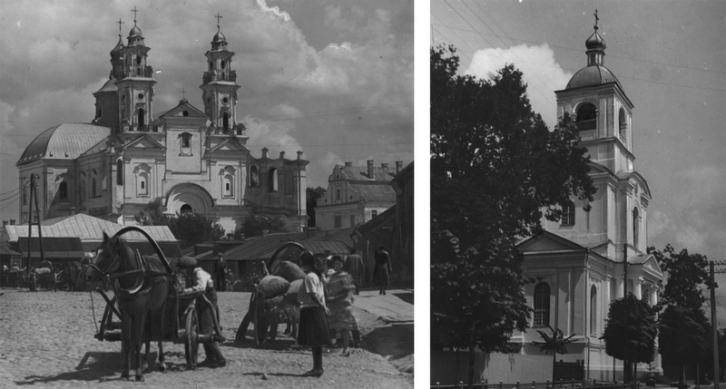 Часть рынка и кафедральный костёл Святого Станислава, 1918–1936. Церковь святого Феодора, 1918–1937