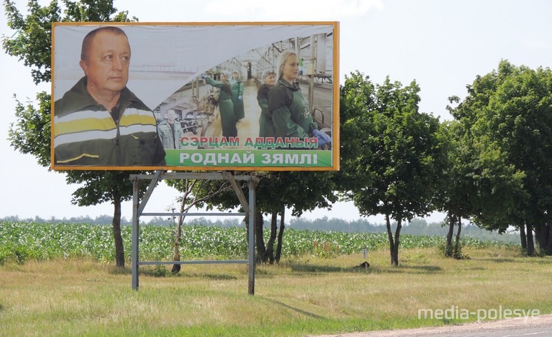 На билбордах есть и обычные жители района, которые добросовестно трудятся, украшают родную землю, делая свой край лучше