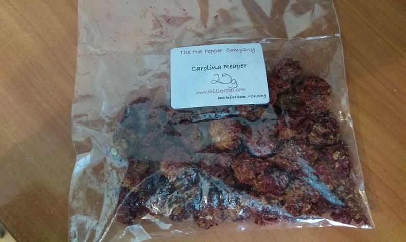 Фото с Fb-страницы Адама Гудмана. Самый острый в мире перец чили Carolina Reaper