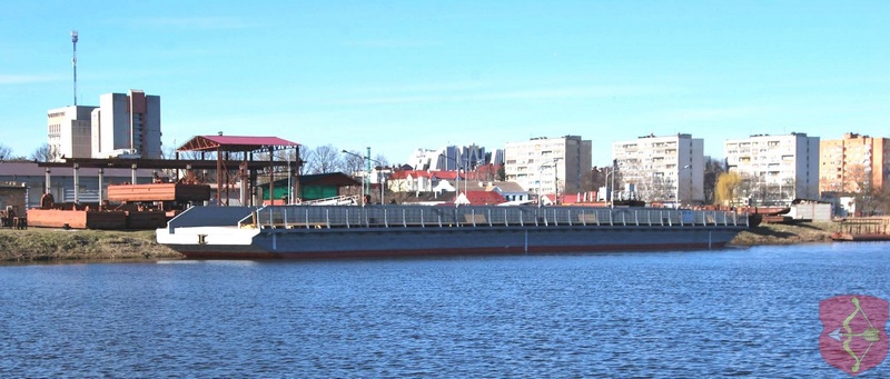 Наплавной мост уже в Пинске. Фото Пинского ГИК