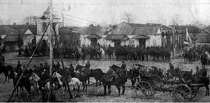 Польская артиллерия и кавалерия вступили в Пинск, 1920 год