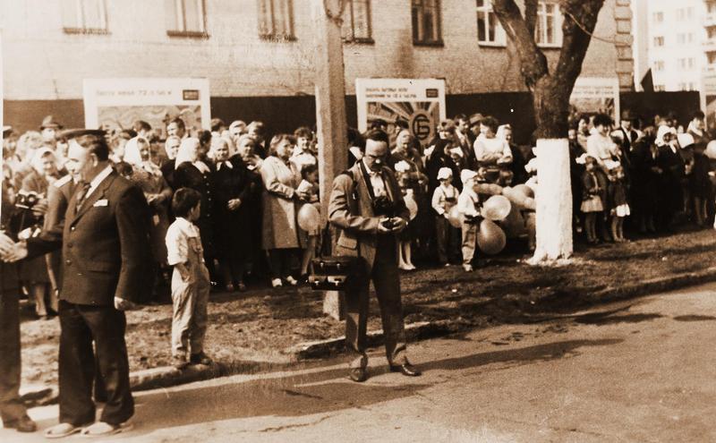 Во время празднования 9 Мая в Лунинце. Год неизвестен