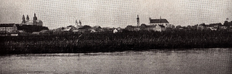 Вид на Пинск из-за реки, октябрь 1934 год. Фото Луизы Арнер Бойд