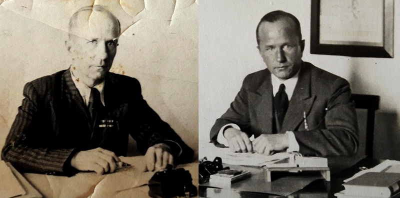 Н.А.Ободовский после войны, 1946 год; Н.А.Ободовский до войны, 1941 год