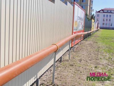 Временный трубопровод на улице Белова