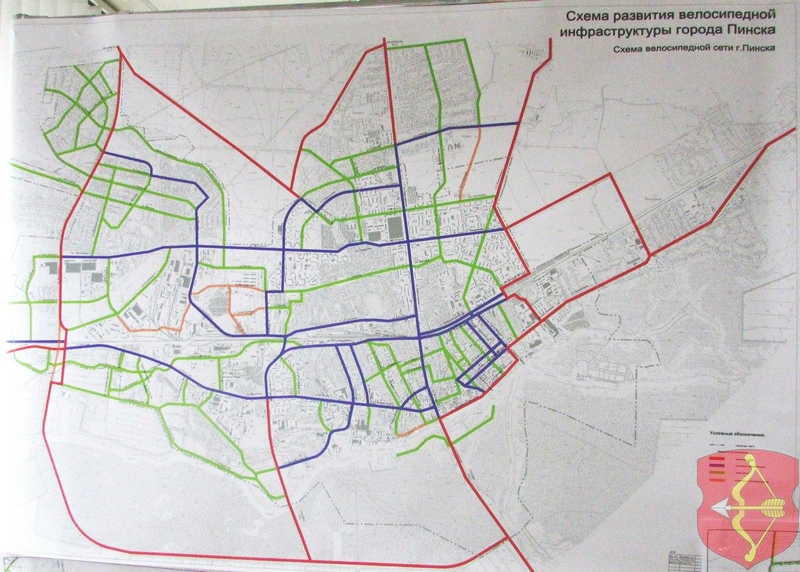 Схема развития велосипедной инфраструктуры города