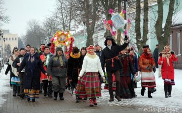 Народные гуляния «Як на Шчодрую куццю» в Пинске в 2019 году / Фото из архива Василия Мацкевича