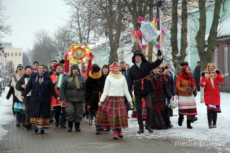 Народные гуляния «Як на Шчодрую куццю» в Пинске в 2019 году / Фото из архива Василия Мацкевича