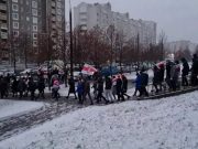 Демонстранты в минском микрорайоне Сухарево / Фото: reform.by