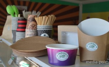 Экологически чистая посуда в кафе-баре Фаст Фуд