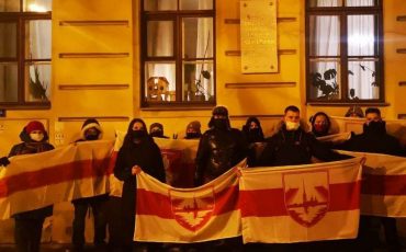 Одна из акций белорусов в Питере. Снимок использован в качестве иллюстрации. Фото: читатель TUT.BY