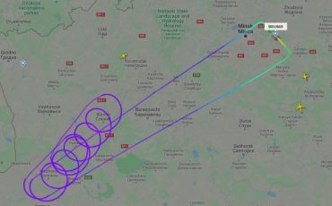 Скриншот с сайта flightradar24.com