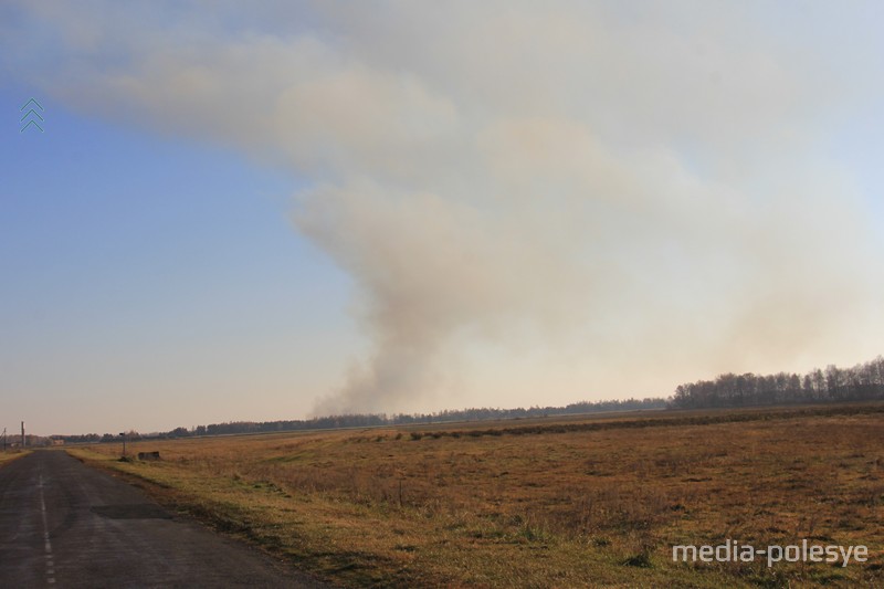 Дым от пожара был виден в соседних деревнях