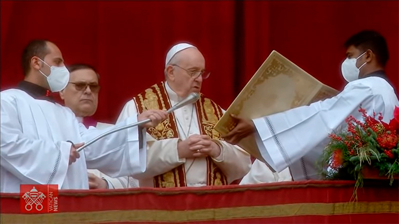 Скриншот видеозаписи Vatican News