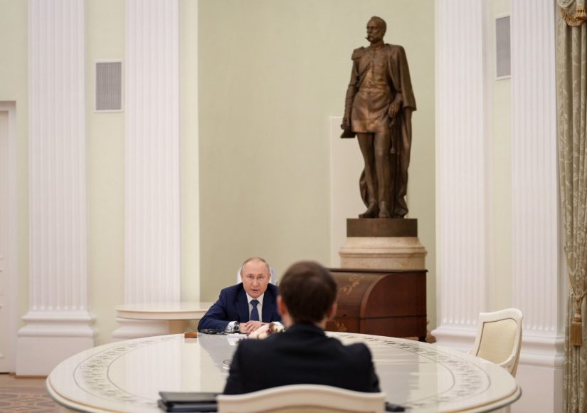 Владимир Путин и Эммануэль Макрон. Фото: @EmmanuelMacron