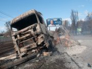 Сожженный грузовик в Харькове, 27 февраля 2022 г Фото Мариенко Андрей / УНИАН
