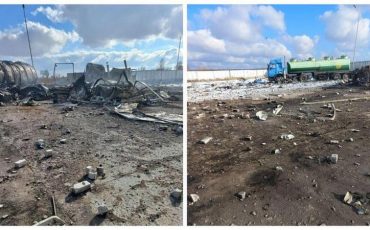 Последствия удара по Коростеню 10 марта 2022 года. Фото: Госпогранслужба Украины