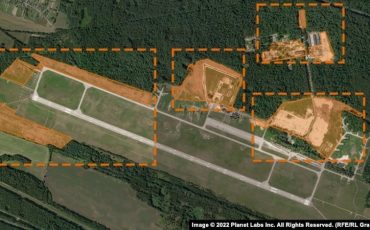 Снимок аэродрома Лунинец от 7 августа 2022 года