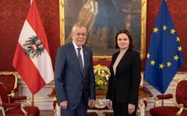 Светлана Тихановская и Александр ван дер Беллен. Фото: Офис Тихановской