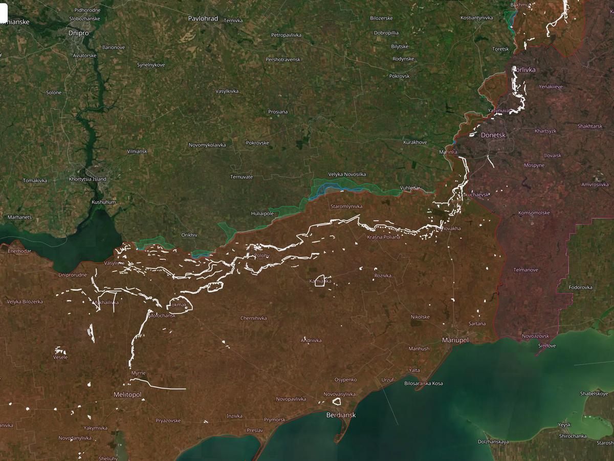 Наступление ВСУ на Запорожье. Карта deepstatemap