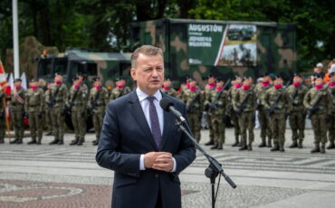 Мариуш Блащак в Августове 23 июля 2023 года. Фото: twitter.com/MON_GOV_PL