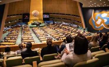 Светлана Тихановская в зале Генеральной Ассамблеи ООН во время выступления президента Украины Владимира Зеленского. Нью-Йорк, США. 19 сентября 2023 года. Фото: Офис Светланы Тихановской
