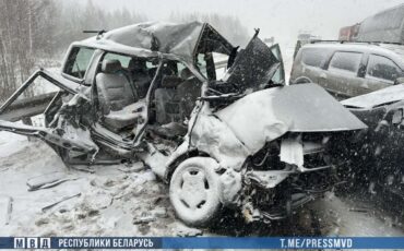 Два человека погибли в столкновении трех легковушек с автобусом под Чаусами