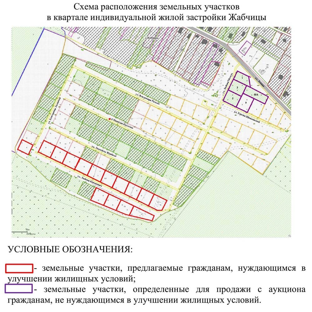 Схема земельных участков. Фото Пинский райисполком