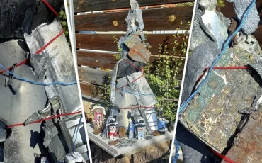 Новогодняя ёлка из обломков ракет