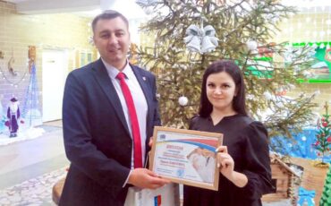 Юрий Бушик и Ирина Павлович. Фото: Пинский райисполком