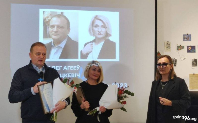 ОАлег Агеещ, Наталля Мацкевіч и Яўгенія Парашчанка.Фота 