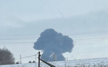 Место падения Ил-76. Фото из соцсетей