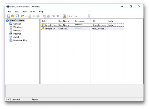 персональные данные: KeePass