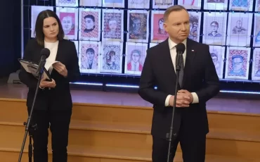 Светлана Тихановская и Анджей Дуда. Фото Еўрарадыё