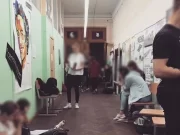 Архитектурные «загоны» (слева) в зале библиотеки главного корпуса. Фото: телеграм-канал БНТУ 97%