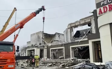 Разрушенное здание ресторана «Андриатик». Фото: Новости Донбасса / Telegram