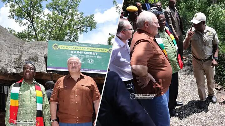 Александр Лукашенко во время визита в Зимбабве, февраль 2023 года. Фото: пресс-служба президента Зимбабве