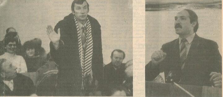 Александр Лукашенко на встрече с избирателями, 1989 год. Фото: udf.name