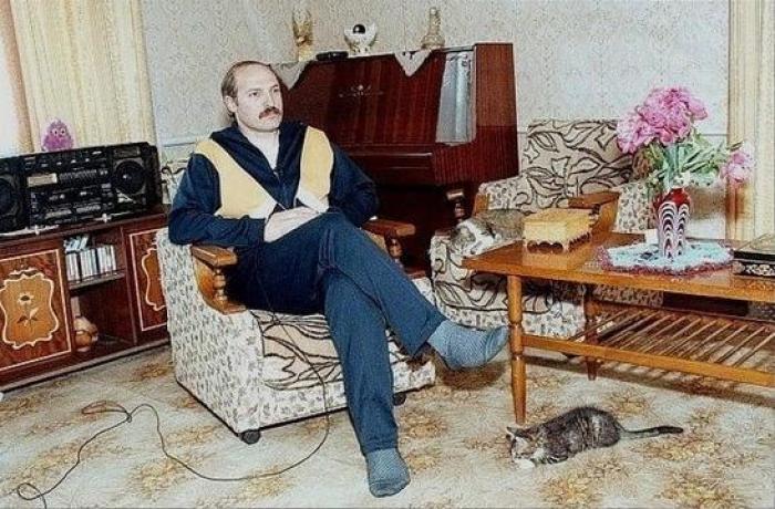 Лукашенко в спортивном костюме, начало девяностых годов. Фото: xan-13.livejournal.com