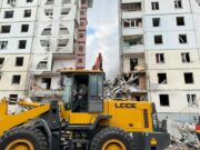 Место обрушения подъезда в многоэтажном доме в Белгороде. 12 мая 2024 года. Фото: t.me/vvgladkov/687