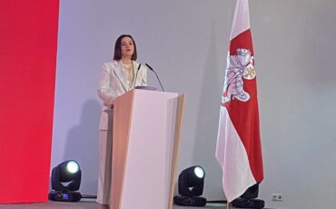 Светлана Тихановская на конференции 