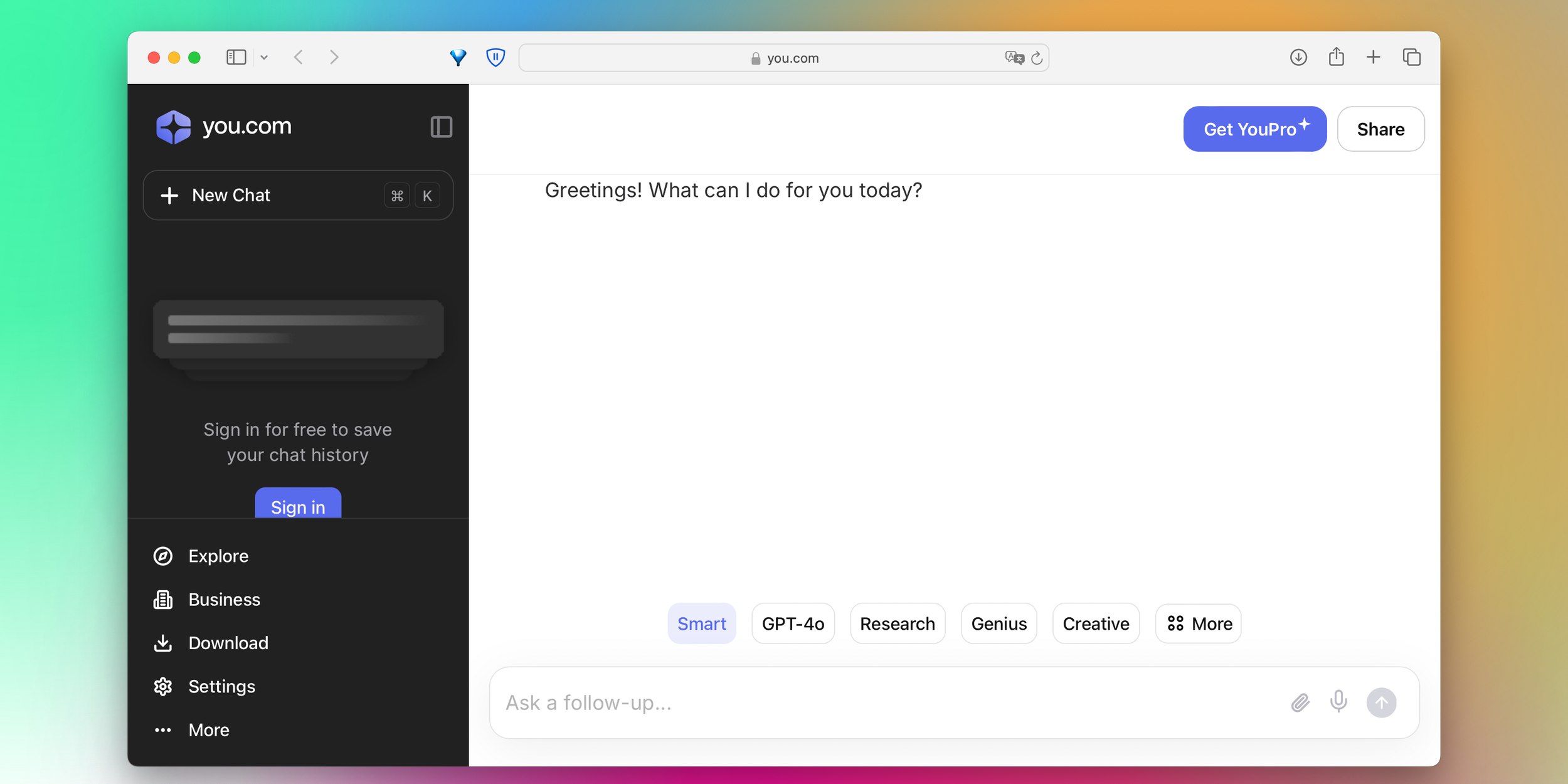 Аналоги ChatGPT: YouChat