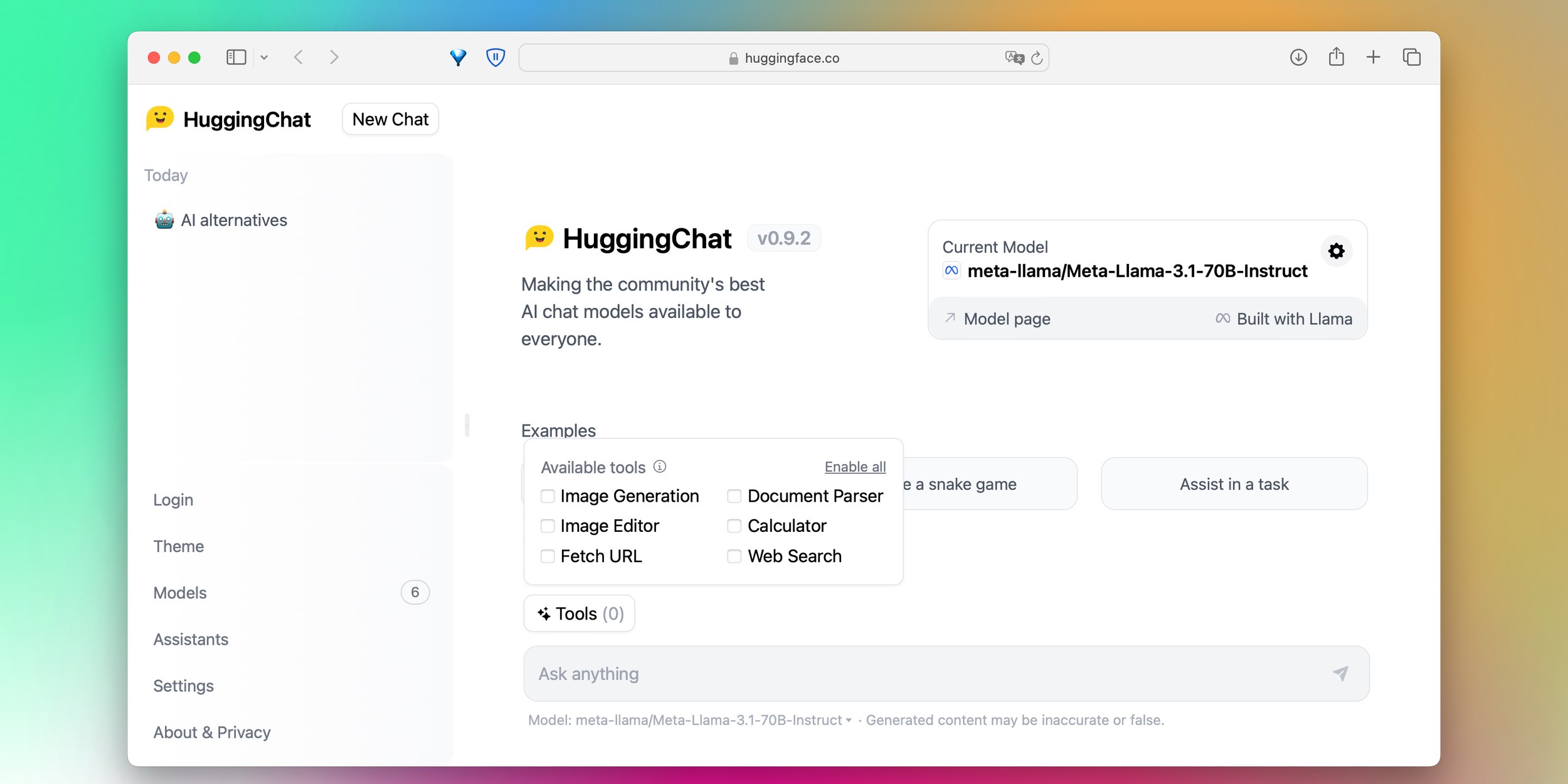 Чем заменить ChatGPT: HuggingChat